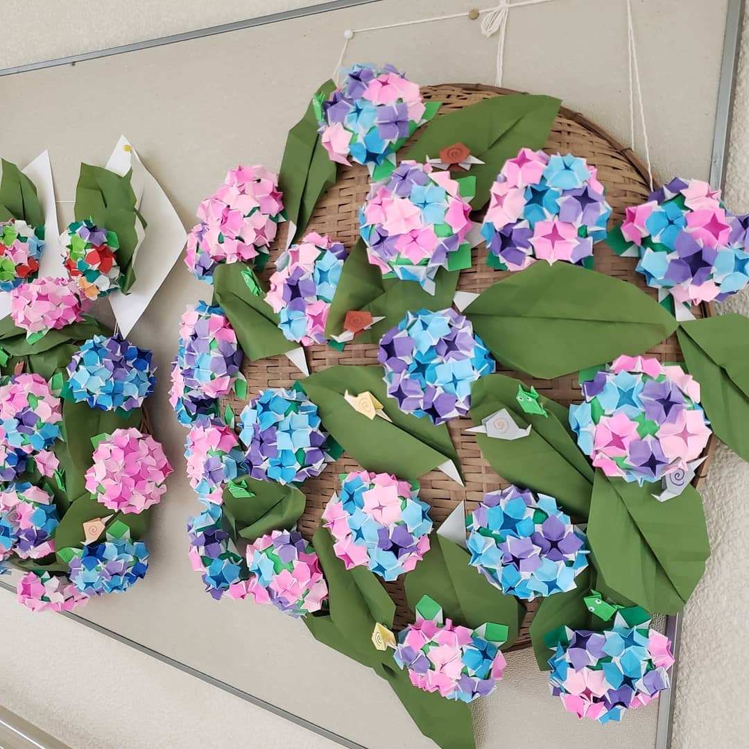 紫陽花★今日から6月です！紫陽花で利用者さんをお出迎えです#ウエルハイムヨコゼ 　#横瀬デイサービスセンター 　#秩父　#横瀬町