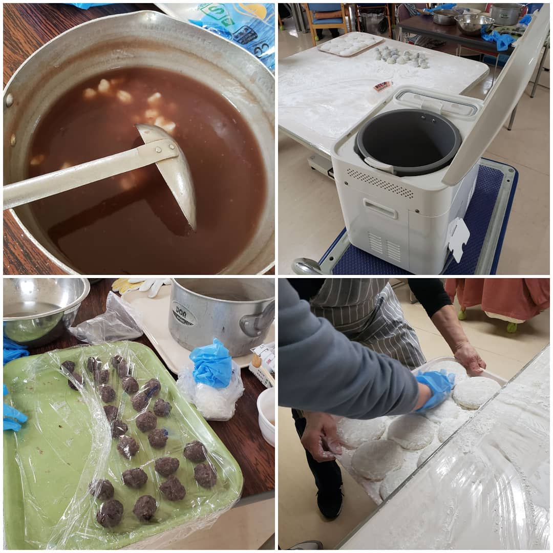 餅つき、鏡餅づくりです餅スキーのつる子は、ぜんざい&餡ころでお腹一杯であります。今年もあと8時間をきりました‥…来年こそは、いろいろ幸せになりた～い#特養行事 　#デイサービスレク #ウエルハイムヨコゼ 　#秩父